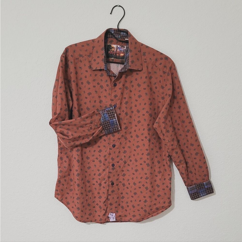 Robert Graham Rust Paisley Button Shirt Medium